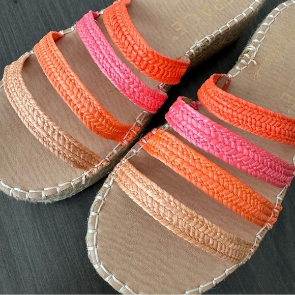 L Space Matisse raffia Gwen platform sandals  multicolor NWT Size 9 - Picture 9 of 12